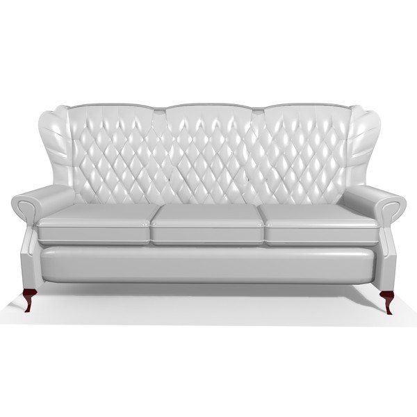 classic 3 seater leather chair 3d 3ds - 3 SEATER CLASSIC CHAIR by Carrara1